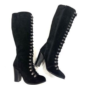 RAG & CO STREET-SLAY Antique Eyelets Lace Up Knee Boots (Sz 39)